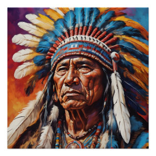 Native American Chief no 2 Poster