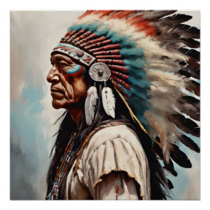 Native American Chief no 3 Poster