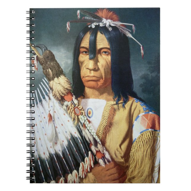 Native American Chief of the Cree people of Canada Notebook (Front)
