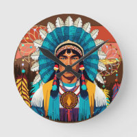 Native American Chief Powerful Portrait