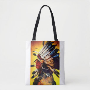 Native American Chief Tote Bag