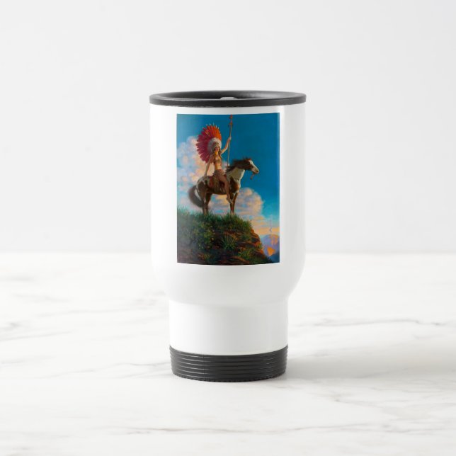Native American: Chieftess, American Indian  Travel Mug (Center)