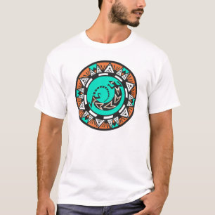 NATIVE AMERICAN CIRCLE LIZARD DESIGN T-Shirt