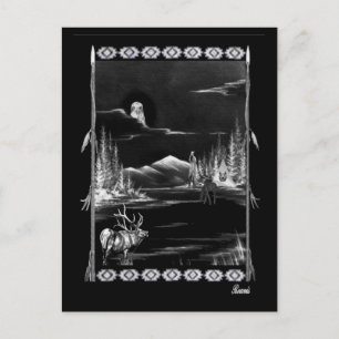 NATIVE AMERICAN COLLAGE POSTCARD