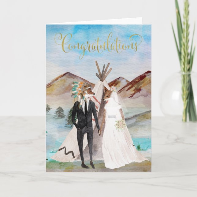Native American Congratulations on Your Wedding Card (Front)