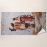 Native American Couple Beach towel<br><div class="desc">Bring art, warmth, and meaning to your summer essentials with this beautiful Native American couple beach towel. Featuring a softly painted romantic scene of a couple walking together, this design blends cultural-inspired beauty with warm earthy tones and a relaxed southwestern feel. Perfect for the beach, pool, lake days, vacations, or...</div>