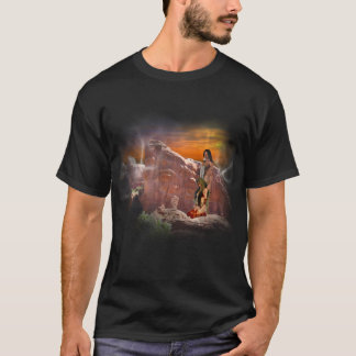 Native American Couple Vignette T-Shirt