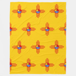 Native American Culture - Kachina Zia Symbol 2 Fleece Blanket