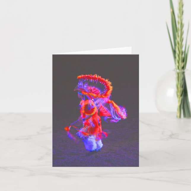 Native American Dance - red - notecards (Front)