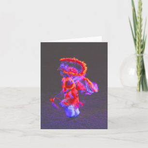 Native American Dance - red - notecards