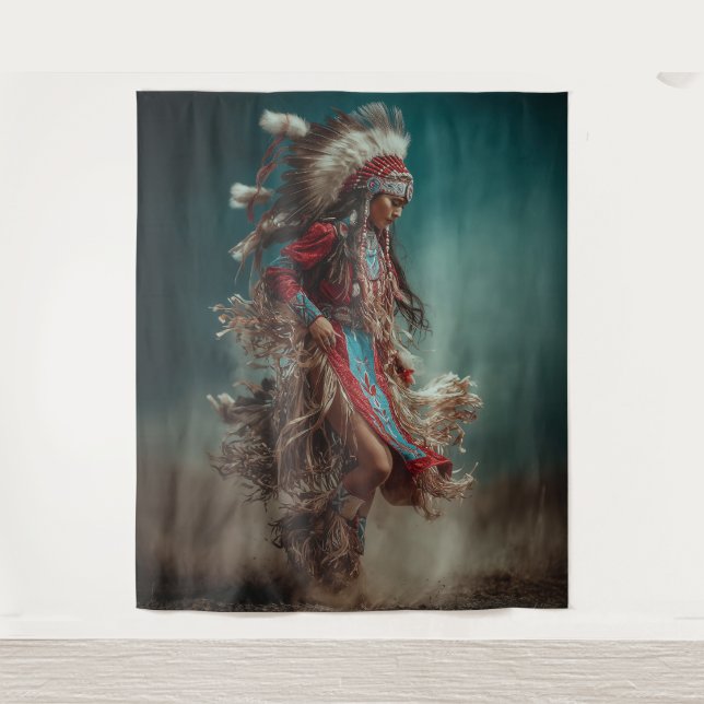 Native American Dancer Tapestry (Front)