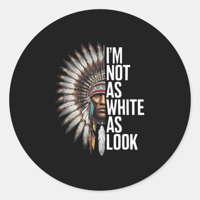 Native American Day The Black Man Sticker  (Front)