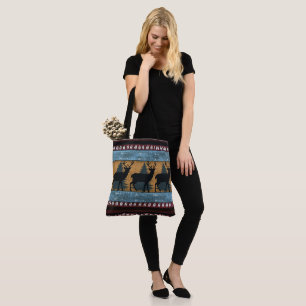 Native American Deer Pattern Tote Bag