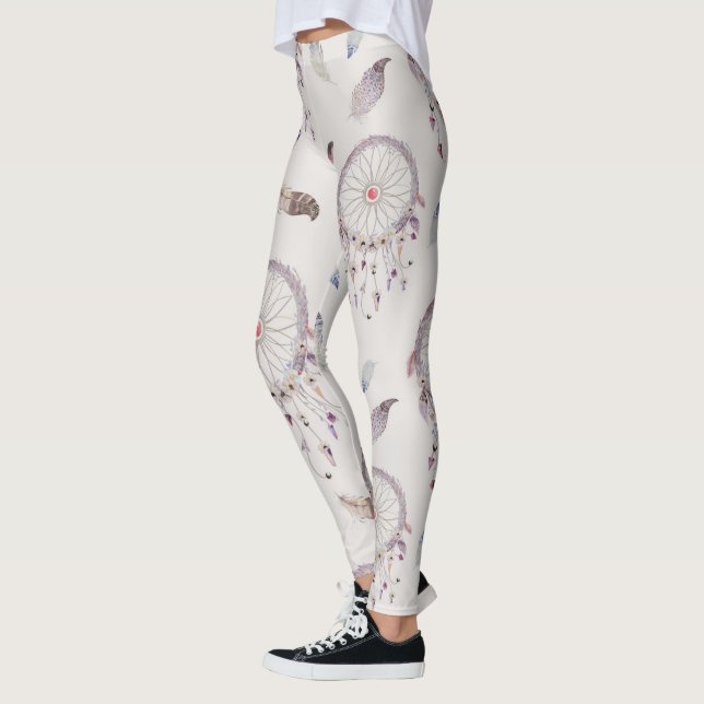 Native American Dream Catcher & Feathers Legging (Left)