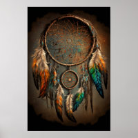 Native American Dreamcatcher Art Print Poster