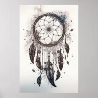 Native American Dreamcatcher Art Print Poster