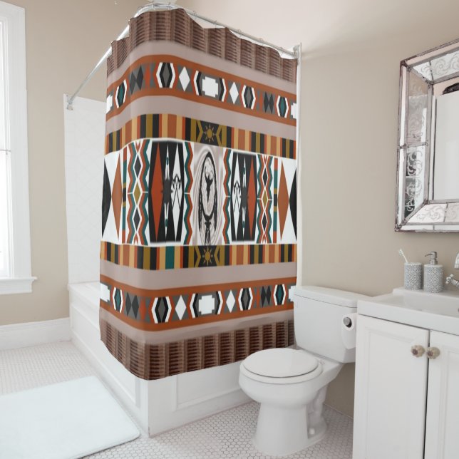 Native American Dreamcatcher Shower Curtain (In Situ)