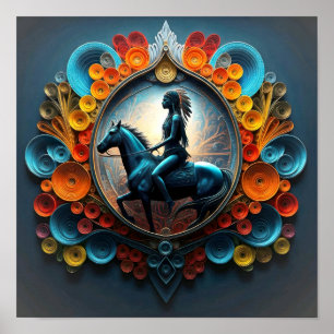 "Native American Dreamscape" Poster