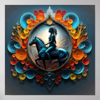 "Native American Dreamscape" Poster