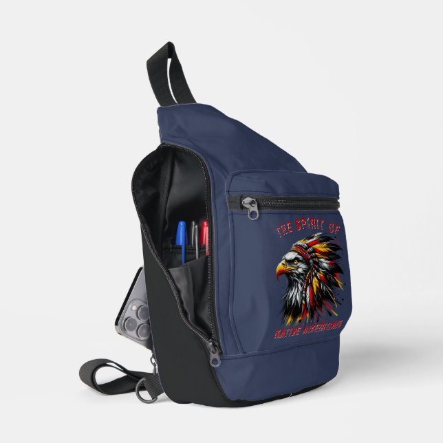 Native American Eagle Chief Sling Bag (Open)