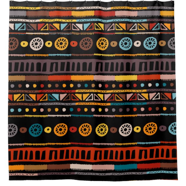 Native American Essence: Ethnic Vintage Shower Curtain (Front)