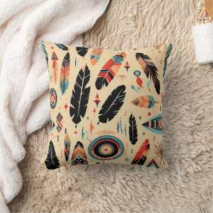 Native American Ethnic Art Tribe Pattern Vintage Cushion