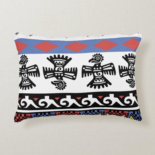 Native American Ethnic Illustration Decorative Cushion (Front)