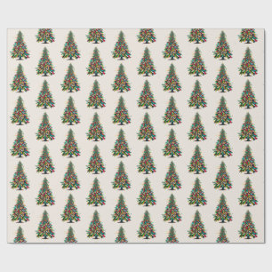 Native American Feather Christmas Tree Wrapping Paper