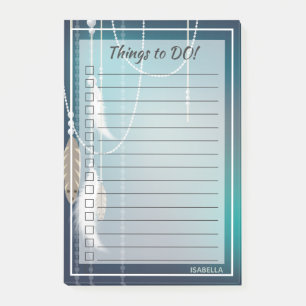 Native American Feathers and Beads Things to Do Post-it Notes