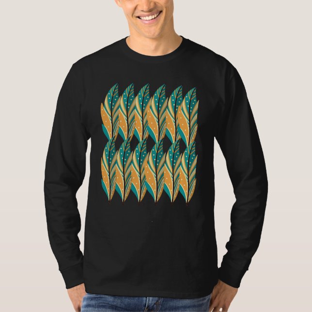 Native American feathers decor T-Shirt (Front)