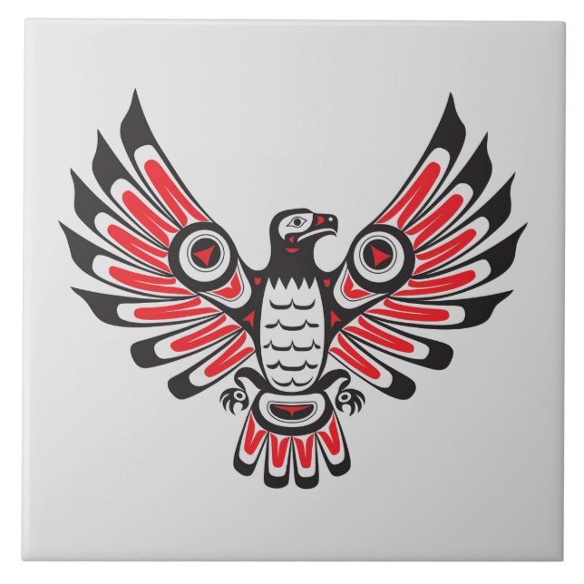 Native American Fire Bird Tile (Front)