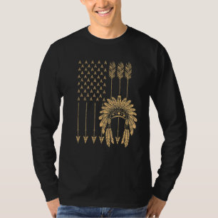 Native American Flag Cool Usa Tribe Patriotic 1 T-Shirt