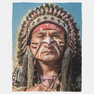 NATIVE AMERICAN FLEECE BLANKET