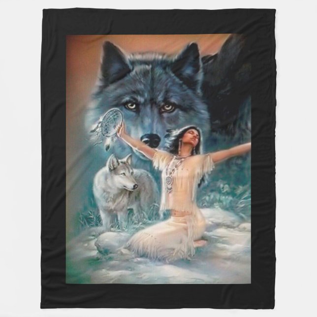 Native American Fleece Blanket (Front)