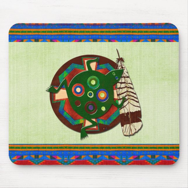 Native American Folk Art Frog Mouse Pad (Front)
