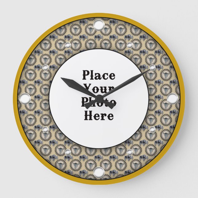 Native American Frame Your Photo Wall Clock (Front)