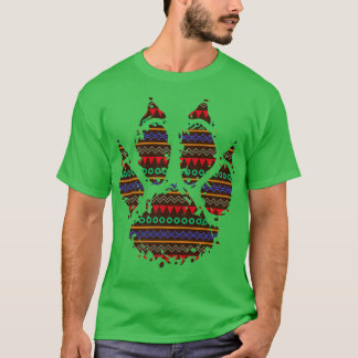 Native American Ghost Bear Paw Tribal Art Cubs Tri T-Shirt
