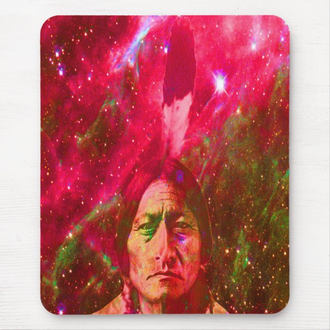 Native American Ghost of Sitting Bull Mouse Pad (Front)