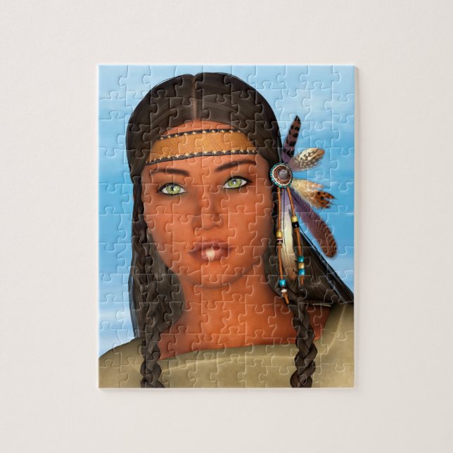 Native American Girl Jigsaw Puzzle (Vertical)