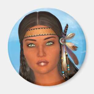 Native American Girl Magnet