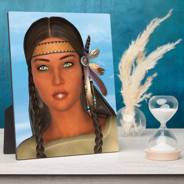 Native American Girl Plaque (Side)