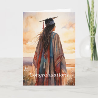 Native American Girl's Graduation Card