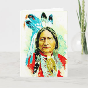 Native American Greeting Card with Sitting Bull
