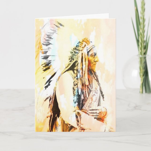Native American Greeting Cards of Sitting Bull (Front)