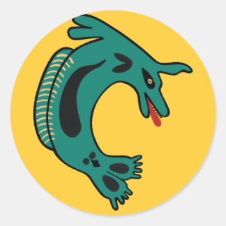 Native American Haida Sea Lion Classic Round Sticker