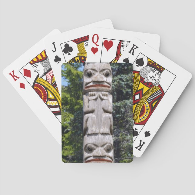 Native American Haida Totem Pole Card Deck (Back)