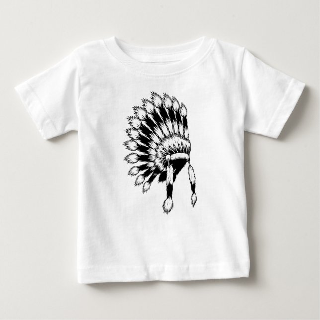 Native American headdress Baby Fine Jersey T-Shirt (Front)