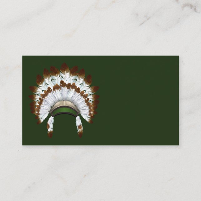Native American Headdress Business Card (Front)