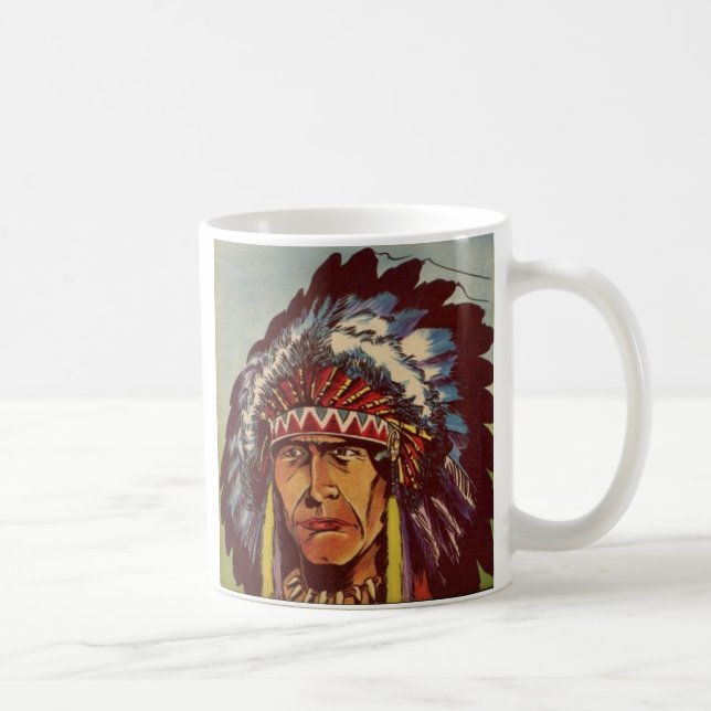 Native American Headdress Chief Coffee Mug (Right)