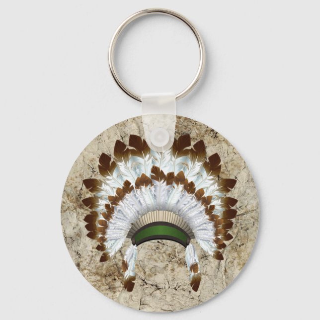 Native American Headdress Keychain (Front)
